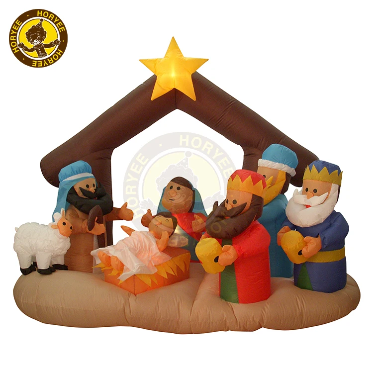 6ft inflable decoración de Navidad inflable Jesús nacimiento para la decoración de la Navidad