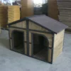 House type large wooden double doors kennel house