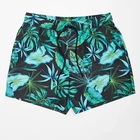 oem custom logo swimsuit men swimwear allover tropical print swim shorts