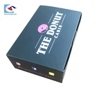 free sample custom logo wholesale black color art paper donut food grade paper box