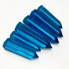 Wholesale Natural Blue Glass Quartz Power Points Crystal Wand Point for Home Decor