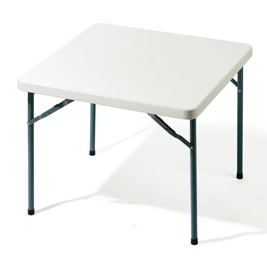 6ft & 8 Persegi Plastik Lipat Meja dan Kursi untuk Berkemah atau Acara