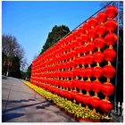 Party decoration customizable tradition chinese new year ornaments nylon silk red lantern for wedding party