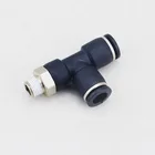 Quick Connect Air Pipe 8MM 1/8 Inch Male Threaded Side Tee PD Pneumatic T Fitting