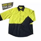 Reflective safety polo hi vis cotton uniform work shirt