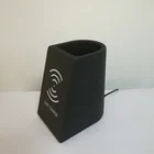 2 in 1 Design 10W Fast Wireless Charge Desk Pen Pencil Holder, Wireless Charger Pad