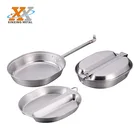 Hot sale 2pc Outdoor Mess Kit for camping Stainless steel Military Mess Kit