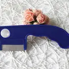 Curve Long Handle Short Fine Teeth Human Hair Cleaning Lice Nit Louse Tick Flea Comb With Magnifier