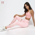 How Selling High Waist Sparkle Leggings Printing Rose Gold Yoga Pants