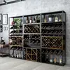 Wine Whiskey Display Cabinet Wine Store Cellar Wall Display Shelf Wine Cabinet