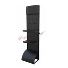 High Quality Metal Black Pegboard Floor Display Stand