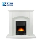 Best quality 220-240v round electric fireplace electric wall hanging fire place decorative white