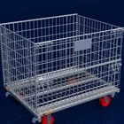 Steel lockable wire mesh storage cage pallet box bin