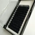 individual eyelash extensions top sale high quality split tip ellips eyelash extens synthet hair flat false eyelash