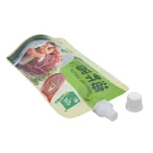 manufacture custom made standup plastic printed milk 100ml spout pouch