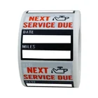 Hybsk 2"x2" PET clear paper Oil Change/Service waterproof reminder car stickers labels