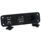 Top 10 Hot Motorcycle Digital DC Voltmeter With Dual USB Car Charger
