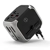 Micro universal multi plug travel adapter with 2 usb 2 fuse universal travel ac power adapter