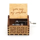 RTS Antique Carved Wooden Music Box You Are My Sunshine Theme Music Christmas Gift Birthday Present