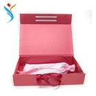 wholesale exquisite hair extension packaging magnetic closure paper gift box with drawstring