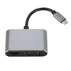 USB C To HDMI 4K VGA Adapter USB 3.1 Type C USB-C to VGA HDMI Video Converters Adaptor for 2017 New Macbook Pro/ Chromebook Pix