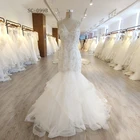 Alibaba New Design plus size wedding dresses with sleeves