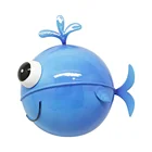 Promotion custom 3d smart cute metal tin whale ornaments fridge magnet