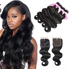Free Sample Wholesale Virgin Hair Factories Indian Woman Hair Body Wave Three Bundles And Hair Extension