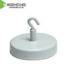 280N Ferrite magnetic ceiling hook D57mm round metal case white powder coated for POP display