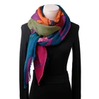 New Stylish Long Flower Printed Soft Comfortable Warm Wool Scarves For Women
