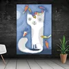waterproof canvas fabric cartoon pictures for kids room decor wall art decor canvas print