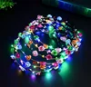 Valentine's Day LED hair decoration angel garland flower wreath rose clips led string light