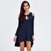 Cheap Sexy High Fashion Short A-line Front Keyhole Navy Dress for Women