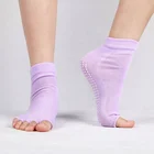 Wholesale Womens Comfy Toes Foot Alignment Socks Yoga Gym Massage Half Toe Socks
