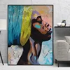 Abstract painting face painting fortrait painting wall decor art canvas african art paintings