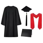 High School black classical Graduation Robe