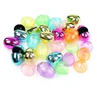 24 PCS Clear Plastic Easter Egg Set Colorful Transparent Plastic Eggs Easter Decoration