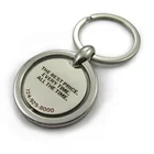 custom souvenir metal rotatable spinning supermarket shopping cart keychain coin holder