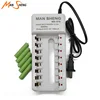Mansheng 8 slot intelligent charger for Rechargeable batteries 1.2v 1.5v AA AAA Ni-cd battery charger