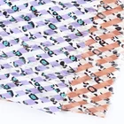 Women cloth silver chiffon stripe 100%polyester satin fabric with printed roll