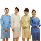 Unisex Adult Non-woven Disposable Lab Coat Isolation Gowns Smocks