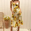 2019 Fashion Dresses Women Lady Formal Office Party Casual Dresses Sleeveless Round Neck Ruched Women Dress