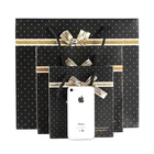 Personalize Cheap Gift Biodegradable Kraft Black Paper Bag with Logo