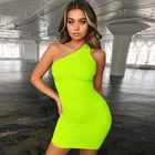 FS0202D 2019 Hot sale summer women one shoulder Sheath dress