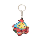 Advertising gift Emoji customized design PVC keyring key holder