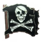 Custom Silver Metal Pirate Flag Hard Enamel Pin Soft Enamel Promotional Pin