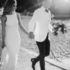 2019 Stylish Appliqued Lace Mermaid Wedding Dress Sleeveless Bridal Gown Scoop vestido de noiva New Design 2019
