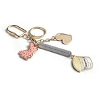 Hot-selling metal couple key chains, zinc alloy dropping rubber key chains, gift promotional key chains