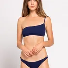 Guangzhou mly garment custom fabric one shoulder thong bikini 2019