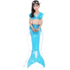 Summer beauty kids swimwear bikini mermaid swimming suits with monofin